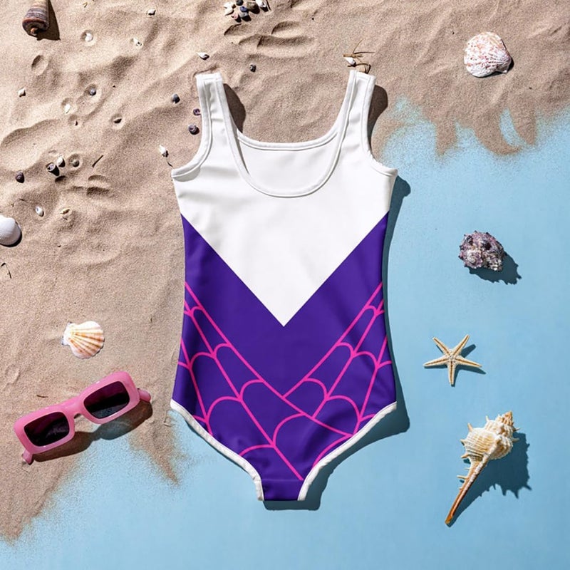 Uivic Girls Spider Swimsuit Cartoon Hero One Piece Bathing Suit Kids Beach Sport Summer Swimwear for 2-10Years - Image 3